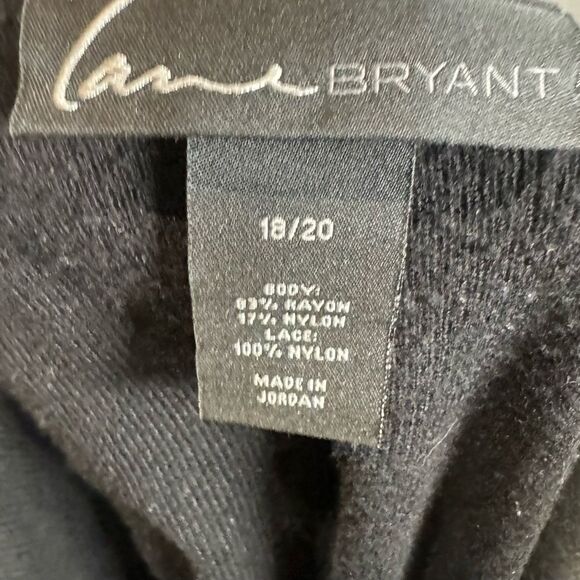 Lane Bryant black lace detail knit sweater top size 18/20 - Picture 4 of 5